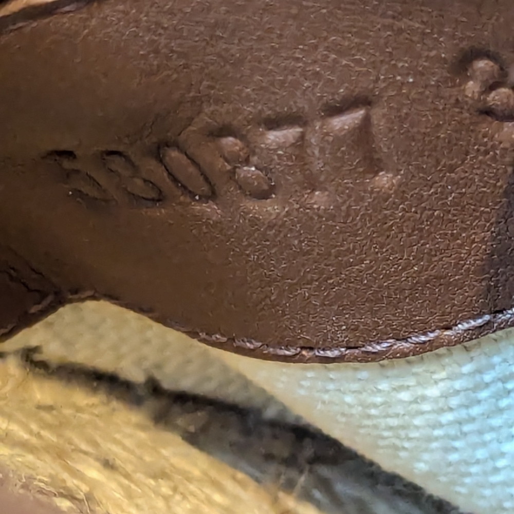 Gucci Blue Denim Monogram Espadrilles with Brown Trim - Picture 10 of 13